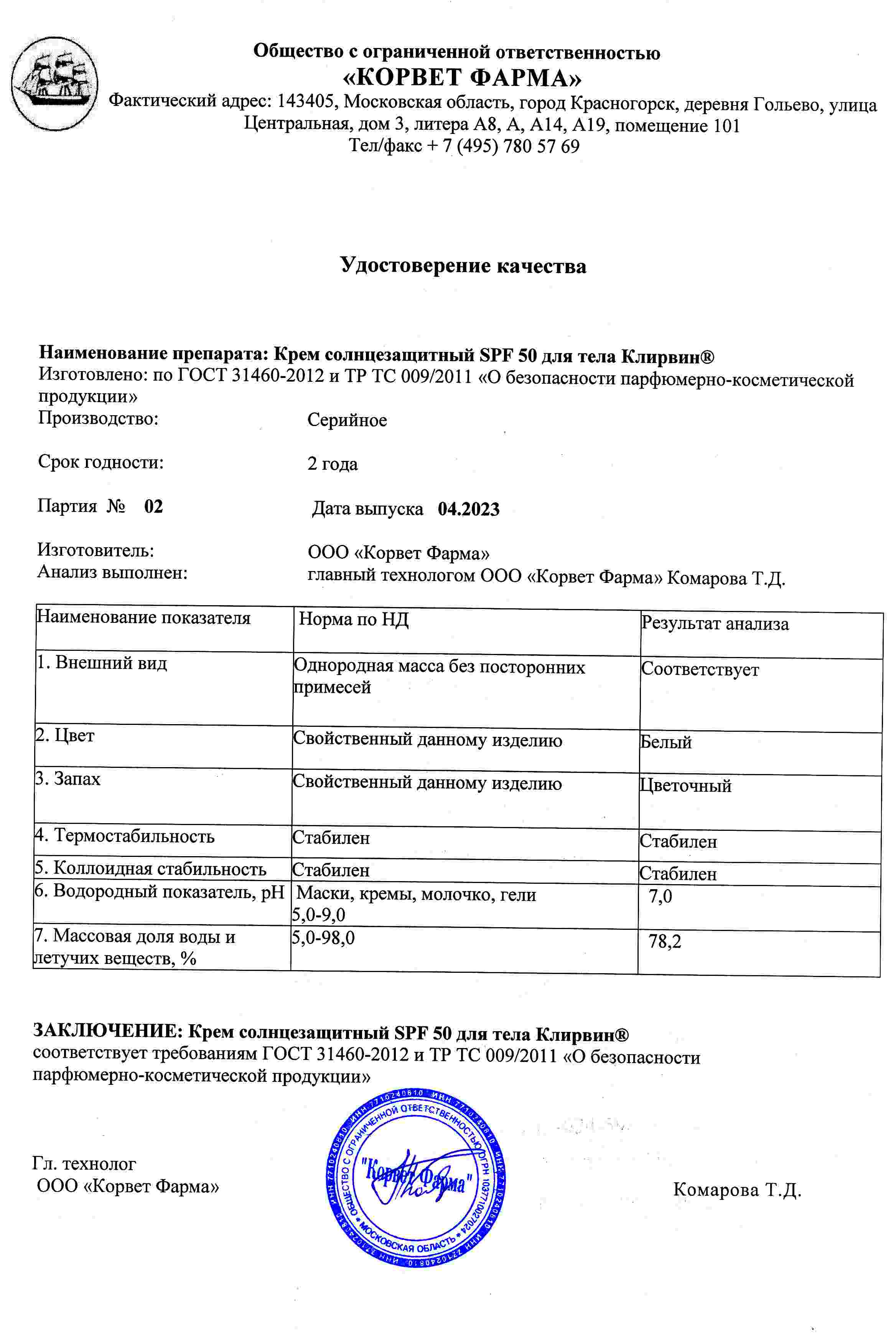 Паспорт №04202302